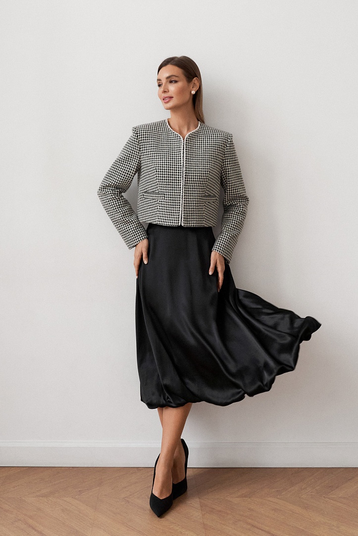 Юбка-баллон из атласной вискозы